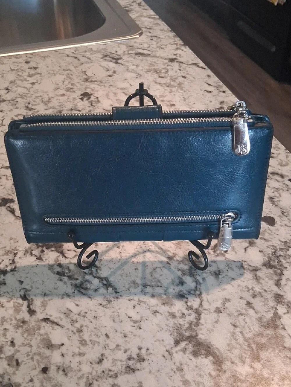 BostantenTeal Leather Wallet
